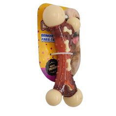 Mordedor Bom Amigo Osso Flatter para Cães Porte Pequeno com aroma de Bacon - Tamanho P