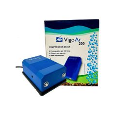 Compressor de Ar Vigo Ar 200 com 2 Saídas para Aquários 220v