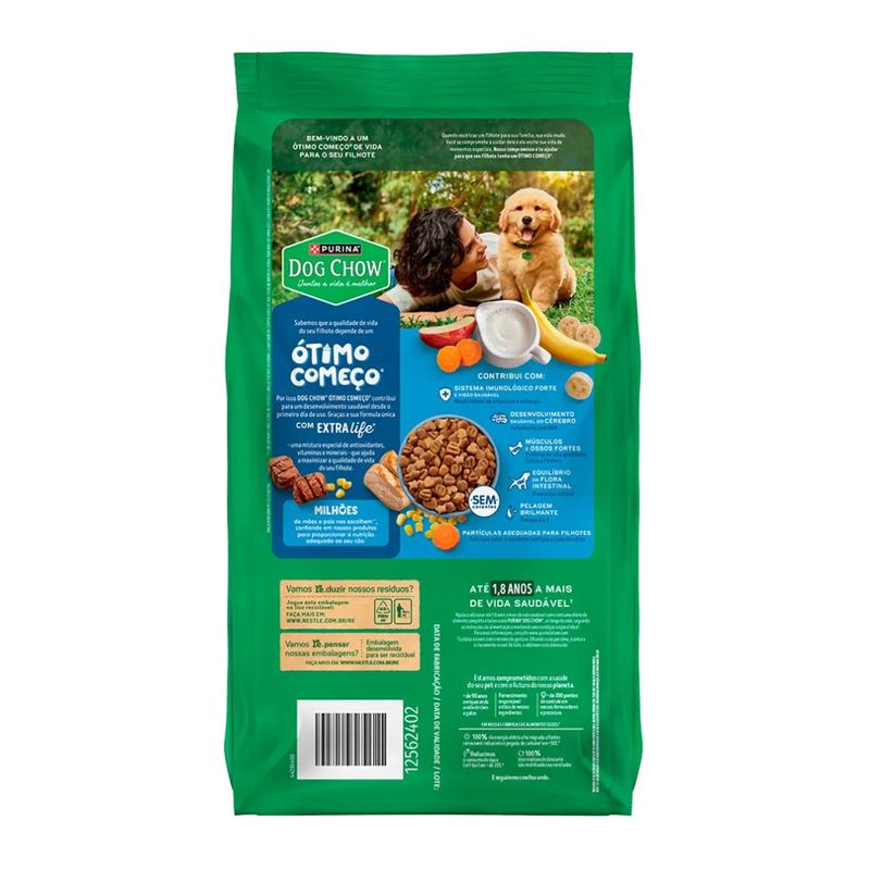 Ra  o Seca Dog Chow para C es Filhotes Porte M dio e Grande Carne  Frango e Arroz 3kg 1