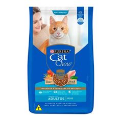 Ração Seca Cat Chow Defense Plus para Gatos Adultos Peixe 10,1kg