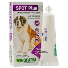 Antipulgas Biofarm Spot Plus On 9ml para Cães com +40kg - Contém 1 pipeta