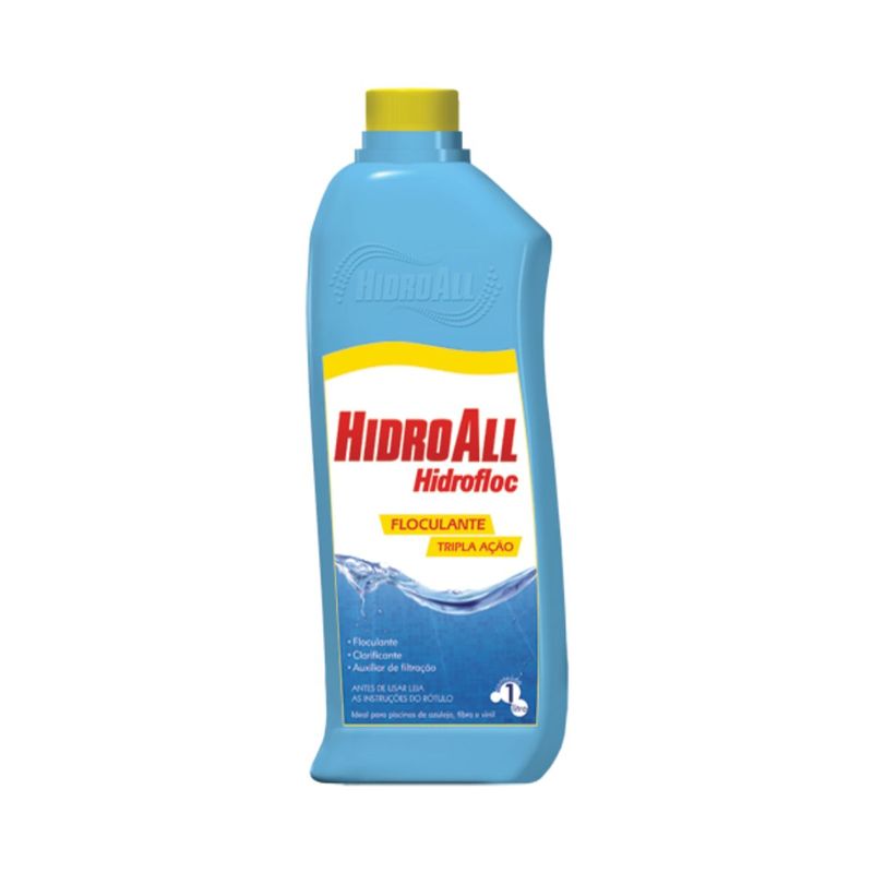 Clarificante Floculante Hidroall Hidrofloc para Piscinas 1lts 0