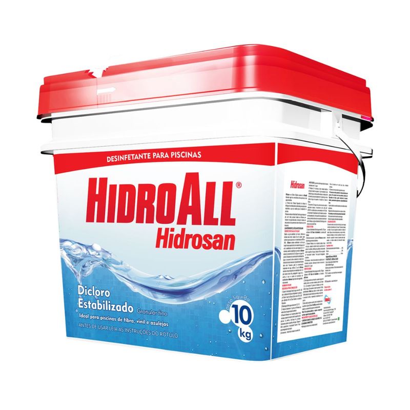 Cloro Granulado Hidroall Hidrosan Plus para Piscinas 10kg 0