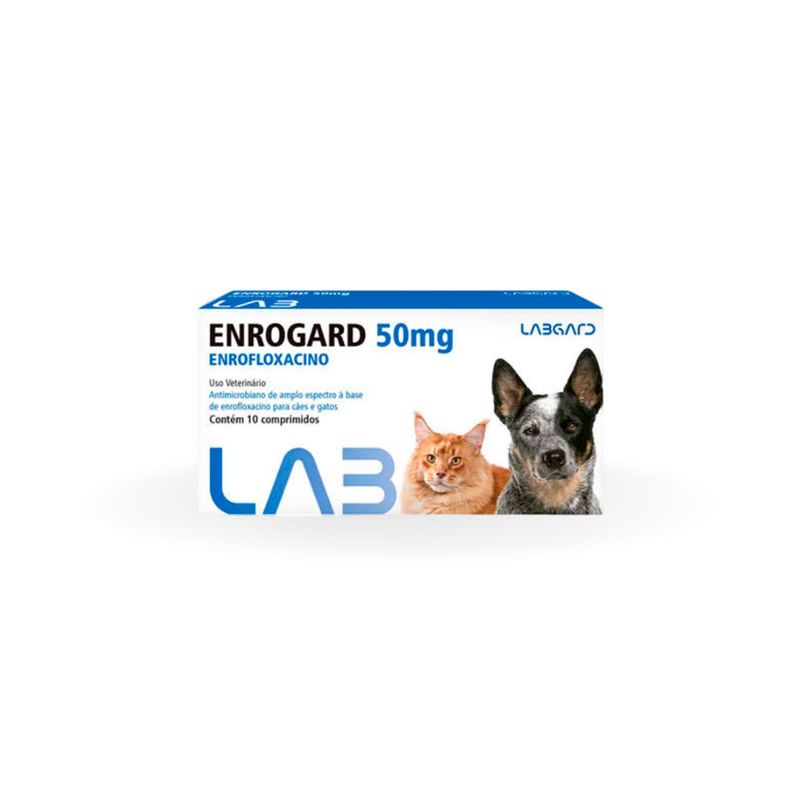 Antimicrobiano Labgard Enrogard 50mg para C es e Gatos - Cont m 10 comprimidos  0