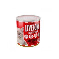 Alimento Natural Livelong para Gatos Cordeiro 300g