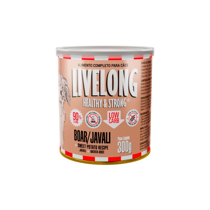 Alimento Natural Livelong para C es Javali 300g 0