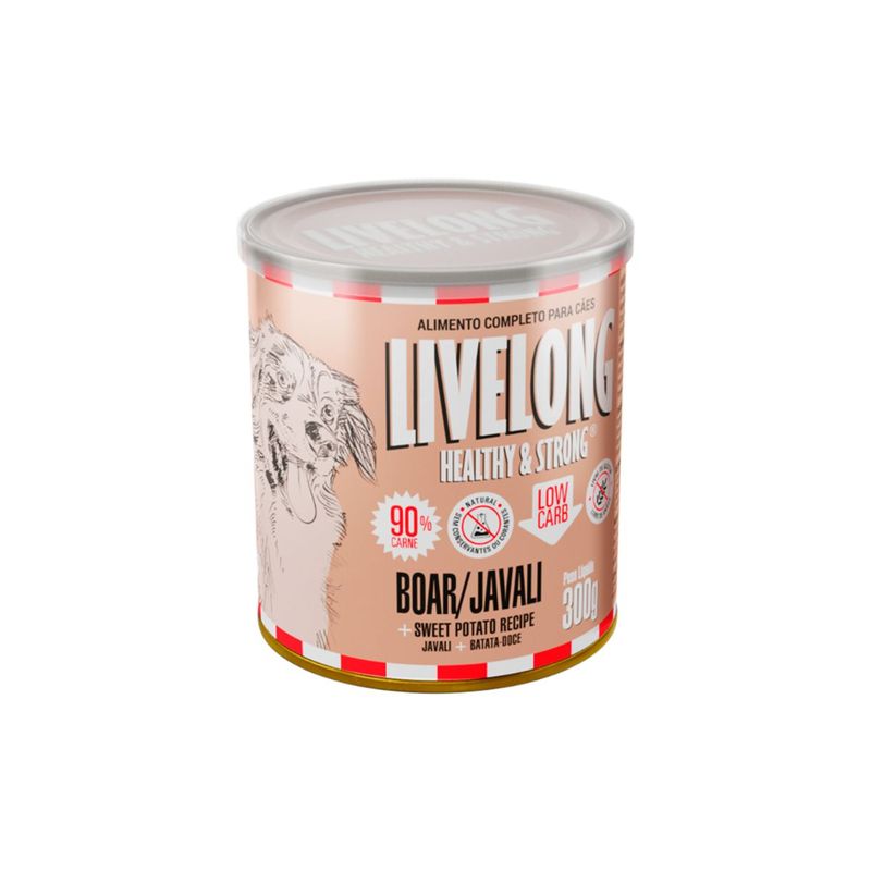 Alimento Natural Livelong para C es Javali 300g 1