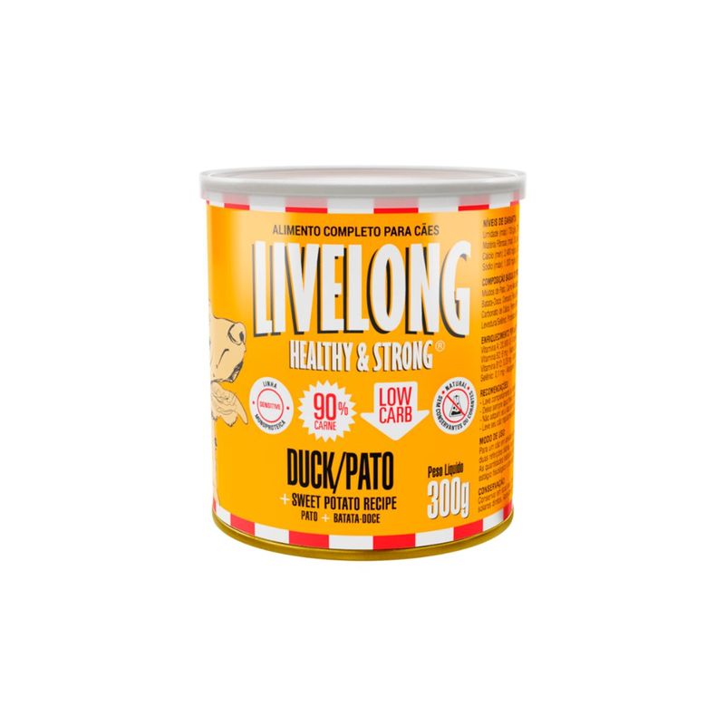 Alimento Natural Livelong para C es Pato 300g 0