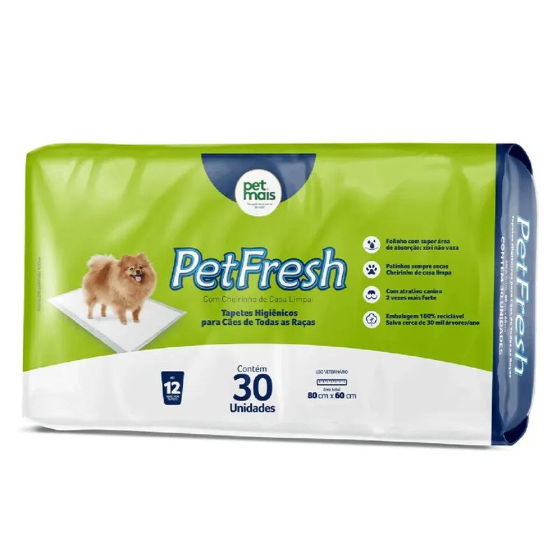 Tapete Higi nico Petmais Petfresh para C es 80x60cm - Cont m 30 unidades 1