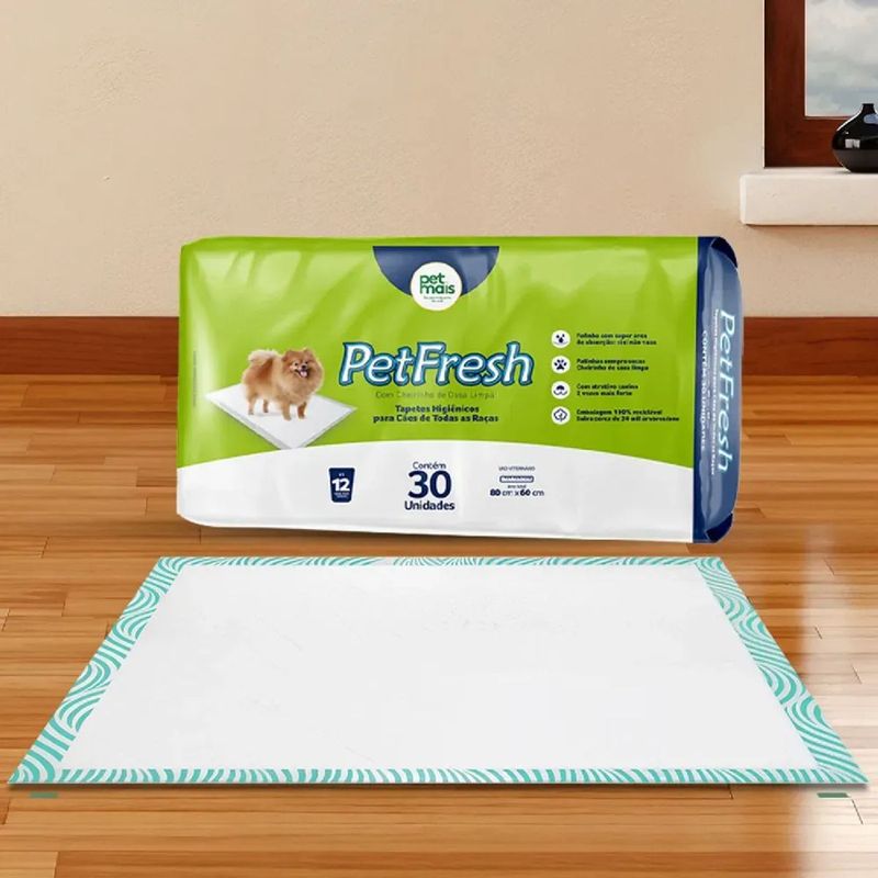 Tapete Higi nico Petmais Petfresh para C es 80x60cm - Cont m 30 unidades 5