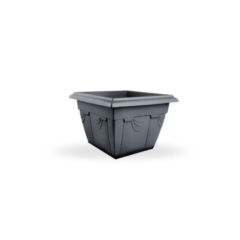 Vaso Nutriplan Floreira Romano Quadrado de Pl stico para Plantas Cor Preto N1 0