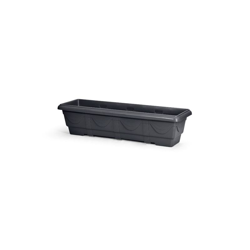 Vaso Nutriplan Jardineira Romano de Pl stico para Plantas Cor Preto 35cm 0