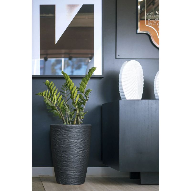 Vaso Nutriplan Grafiato C nico para Plantas Cor Preto 48cm 1