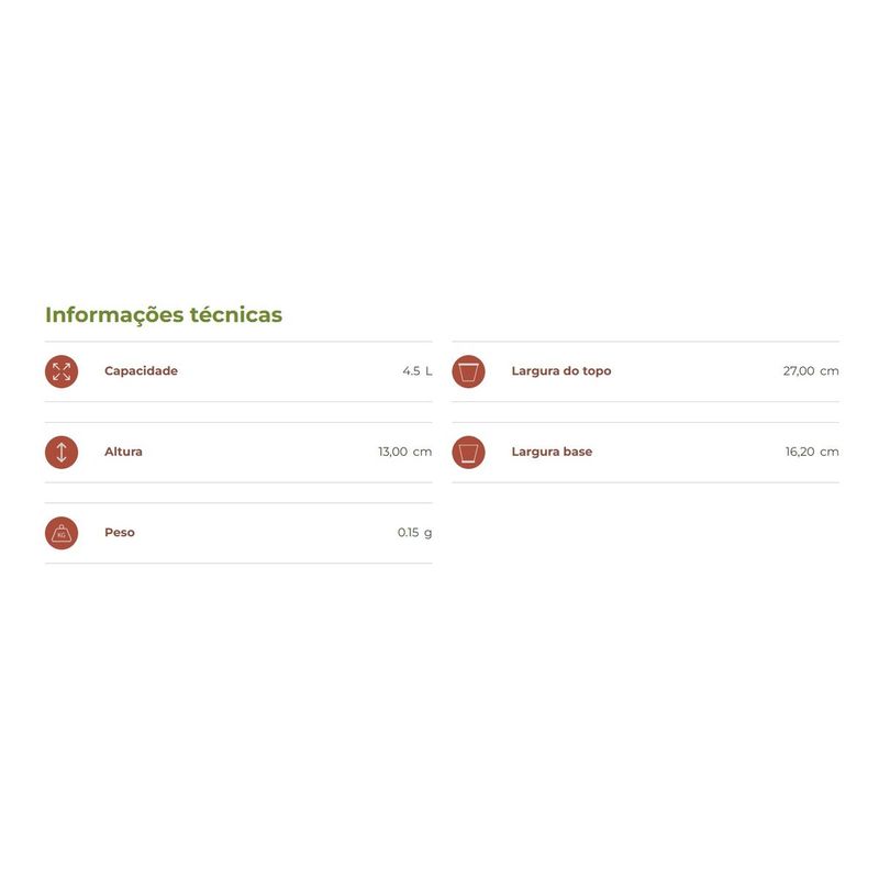 Vaso Nutriplan Cuia Nobre com Prato de Pl stico para Plantas Cor Cer mica N1 5 1