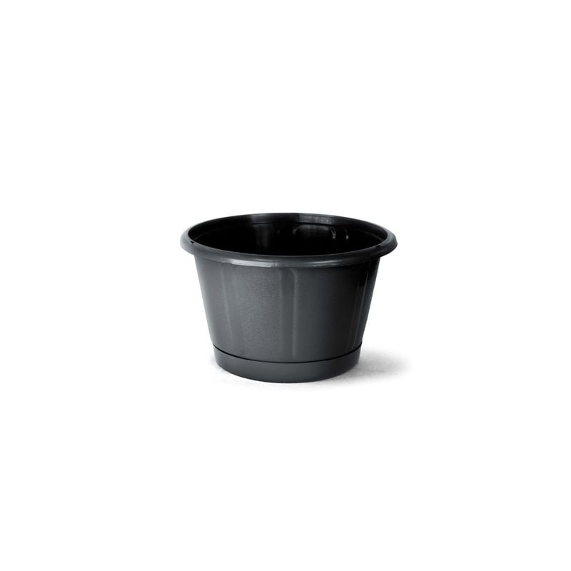 Vaso Nutriplan Cuia Nobre com Prato de Pl stico para Plantas Cor Preto N2 0