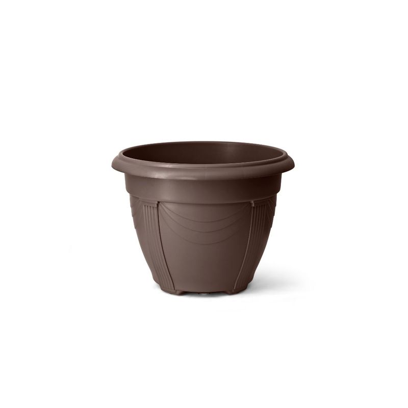 Vaso Nutriplan Romano Redondo de Pl stico para Plantas Cor Tabaco N1 0