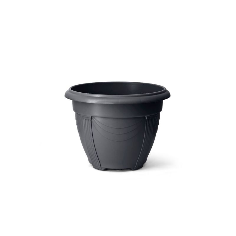 Vaso Nutriplan Romano Redondo de Pl stico para Plantas Cor Preto N3 0