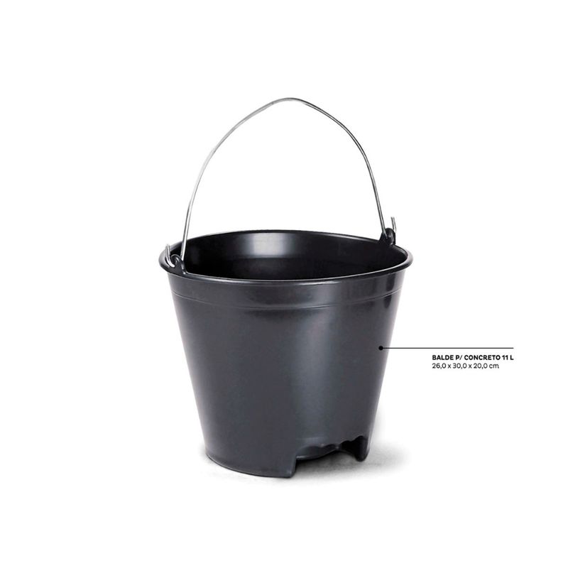 Balde Nutriplan para Concreto Cor Preto 11lts 1