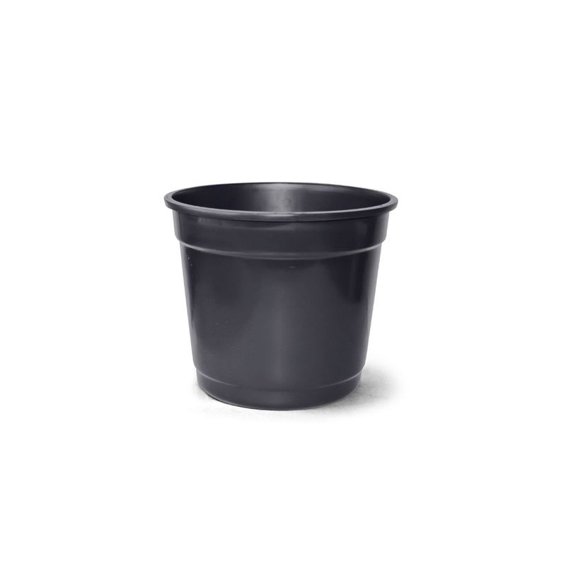 Vaso Nutriplan Comum Redondo de Pl stico para Plantas Cor Preto N8 0