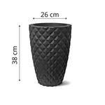 Vaso Nutriplan Diamante C nico para Plantas Cor Preto 38cm 1