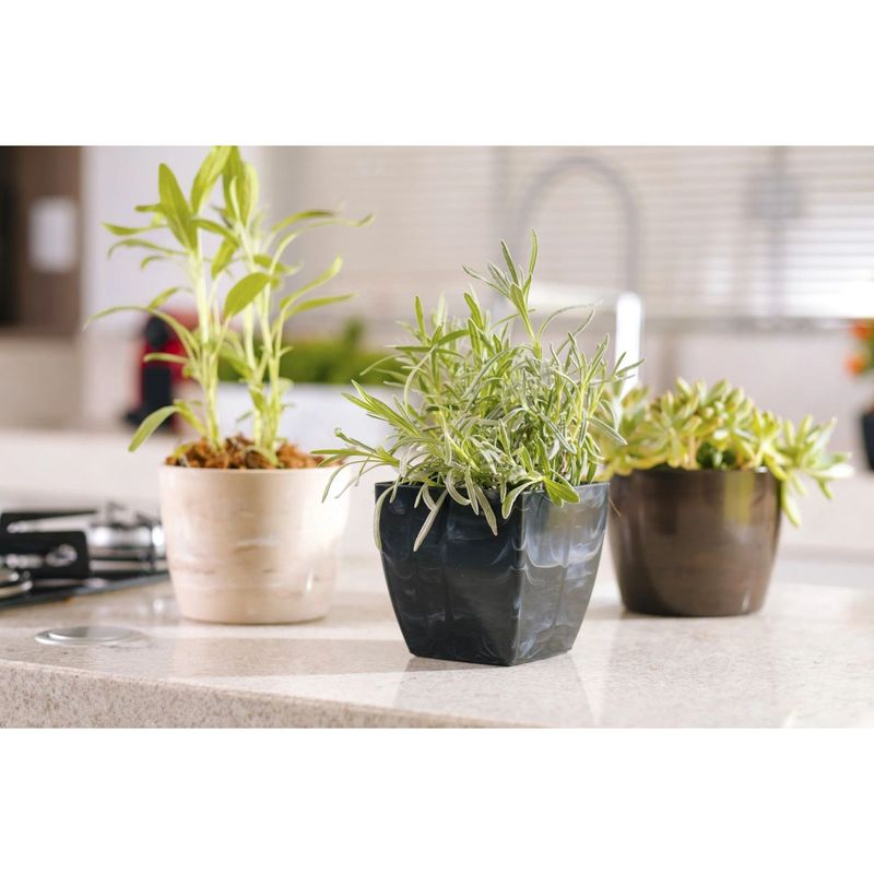 Cachep  Nutriplan Elegance Quadrado para Vaso Cor Branco N3 1