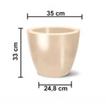 Vaso Nutriplan Classic Redondo para Plantas Cor Areia 33cm 1
