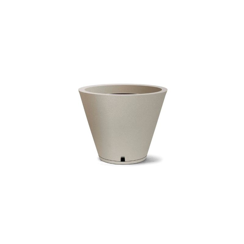 Vaso Nutriplan Petra Cone com Prato para Plantas Cor Cimento 45cm 0