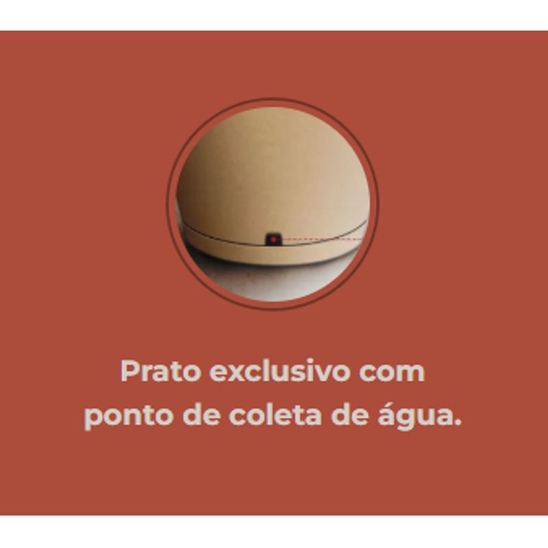 Vaso Nutriplan Petra Cone com Prato para Plantas Cor Cimento 45cm 1