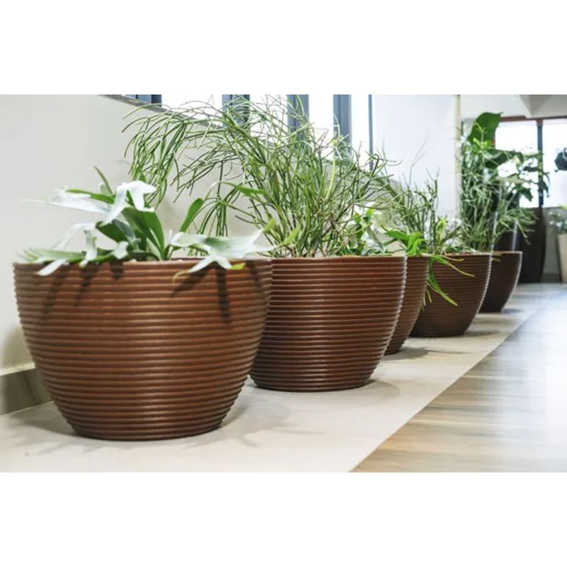 Vaso Nutriplan Riscatto Oval Baixo para Plantas Cor Granito 22cm 1