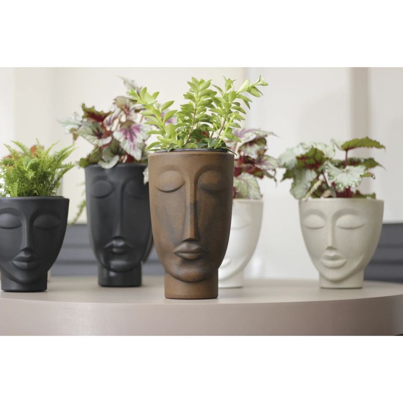 Vaso Nutriplan Face Homem para Plantas Cor Cimento 36cm 1