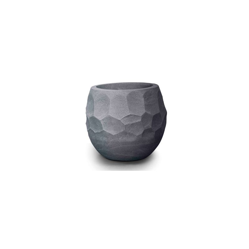 Vaso Nutriplan Luna Oval para Plantas Cor Grafite 38cm 0