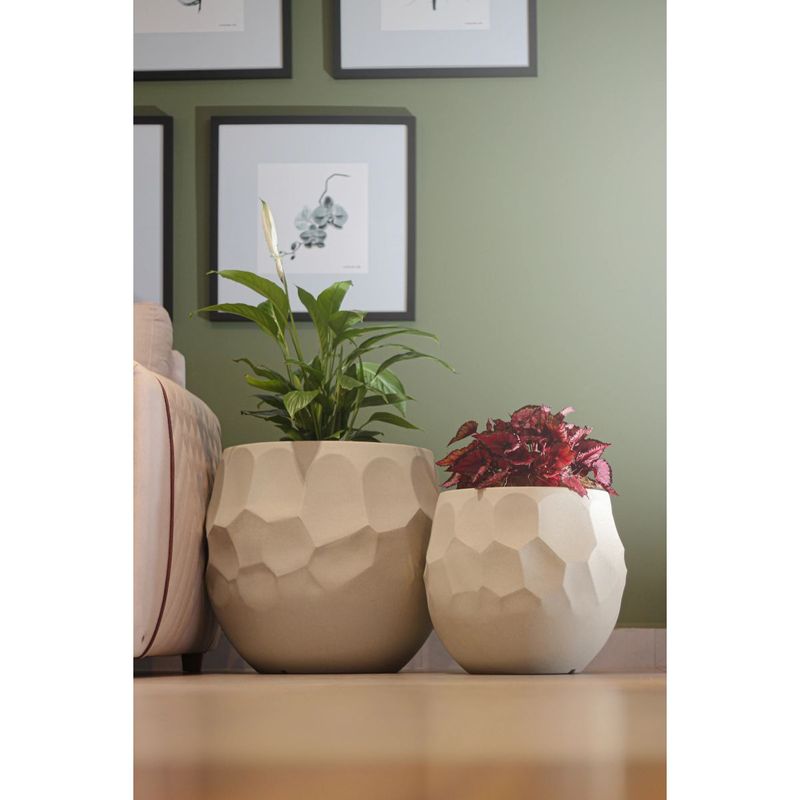Vaso Nutriplan Luna Oval para Plantas Cor Grafite 38cm 1