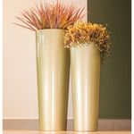 Vaso Nutriplan Classic Prime Cone para Plantas Cor Cinza Met lico 70cm 1