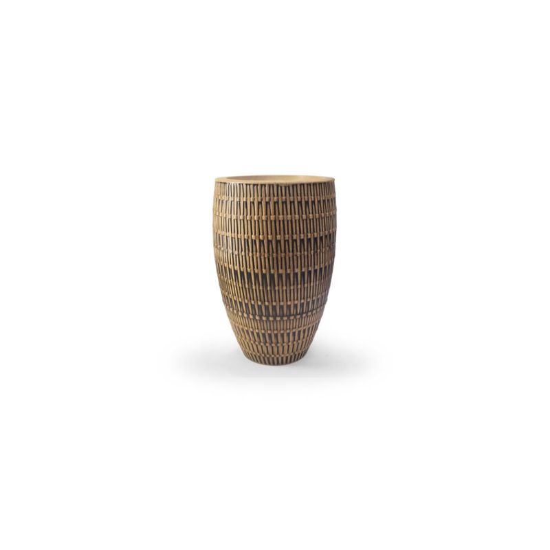 Vaso Nutriplan Bambu Oval para Plantas Cor Envelhecido 45cm 0