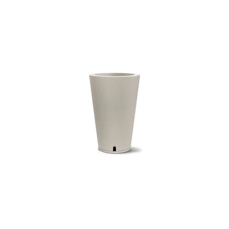 Vaso Nutriplan Petra C nico com Prato para Plantas Cor Cimento 60cm 0