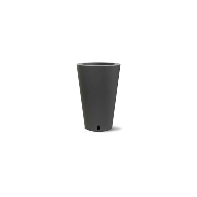 Vaso Nutriplan Petra C nico com Prato para Plantas Cor Preto 45cm 0