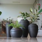 Vaso Nutriplan Persa Redondo para Plantas Cor Cimento 40cm 1