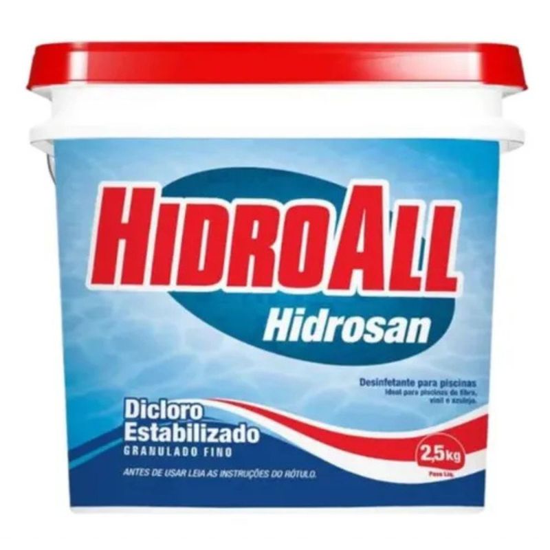 Cloro Granulado Hidroall Hidrosan para Piscina 2 5kg 0