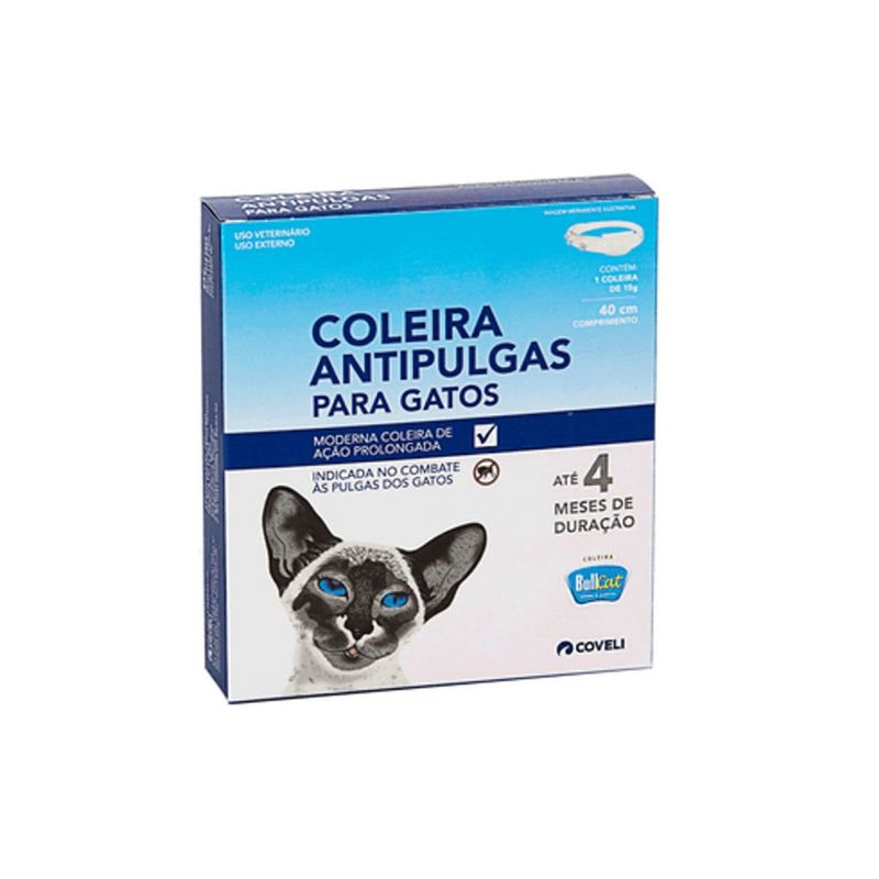 Coleira Antipulgas Coveli Bullcat para Gatos  0