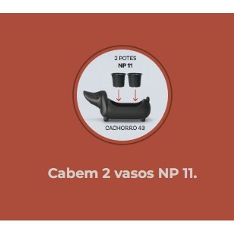 Cachep  Nutriplan Mascote Cachorro para Vaso Cor Caf  Imperial 43cm 5