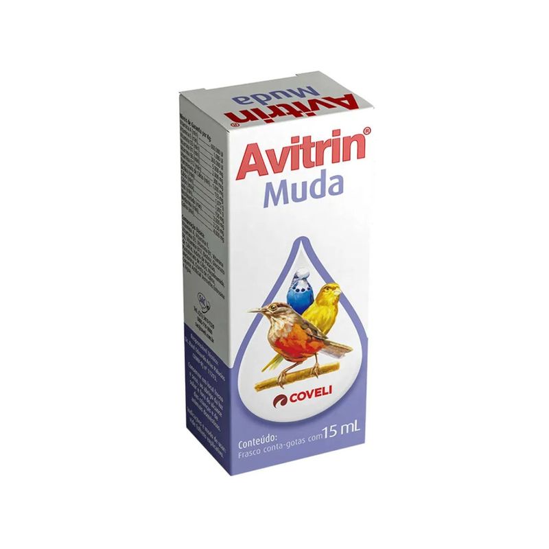 Suplemento Vitam nico Coveli Avitrin Muda para Aves 15ml 0