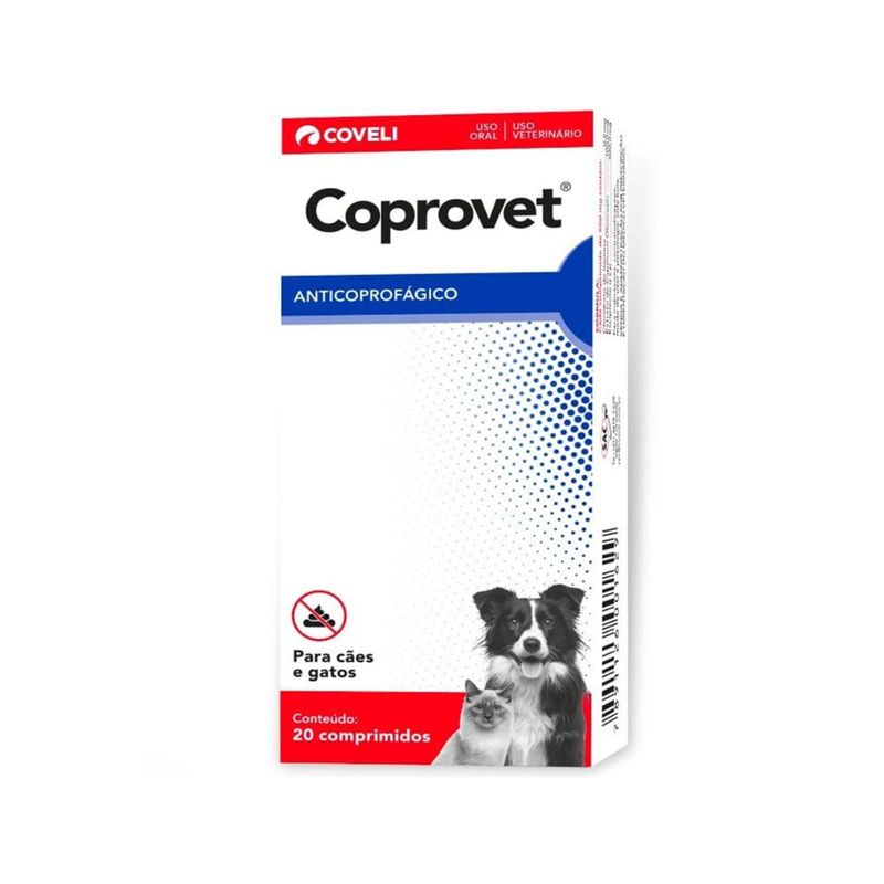 Anticoprof gico Coveli Coprovet para C es e Gatos - Cont m 20 comprimidos 0