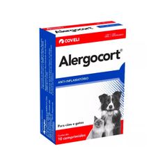 Anti-Inflamatório Coveli Alergocort para Cães e Gatos - Contém 10 comprimidos