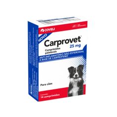 Anti-Inflamatório Coveli Carprovet para Cães 25mg  - Contém 14 comprimidos