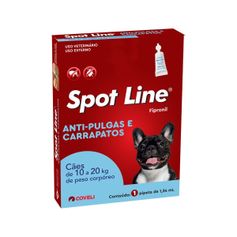 Antipulgas e Carrapatos Coveli Spot Line 1,34ml para Cães de 10kg até 20kg - Contém 1 pipeta