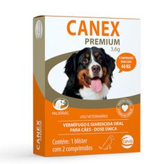 Vermífugo Ceva Canex Premium 3,6g para Cães até 40kg - Contém 2 comprimidos