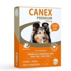 Vermífugo Ceva Canex Premium 900mg para Cães até 10kg - Contém 4 comprimidos