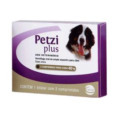 Vermífugo Ceva Petzi Plus 2,8g para Cães até 40kg - Contém 2 comprimidos