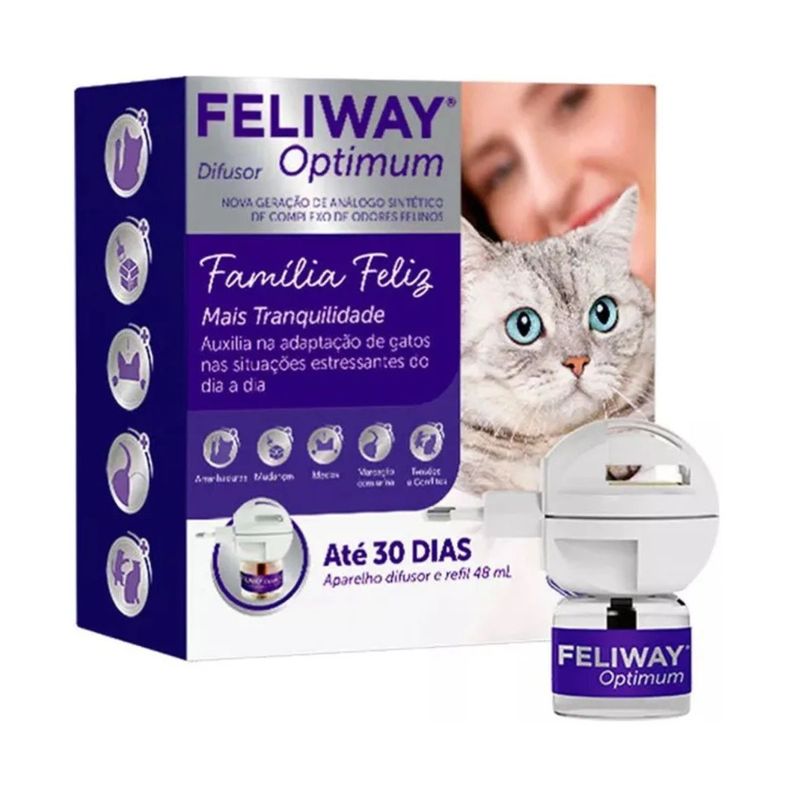 Difusor e Refil Ceva Feliway Optimum para Gatos 48ml  0