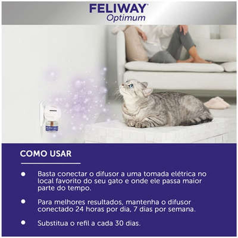 Difusor e Refil Ceva Feliway Optimum para Gatos 48ml  2